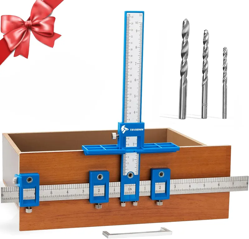 Cabinet hardware drill jig, product photo