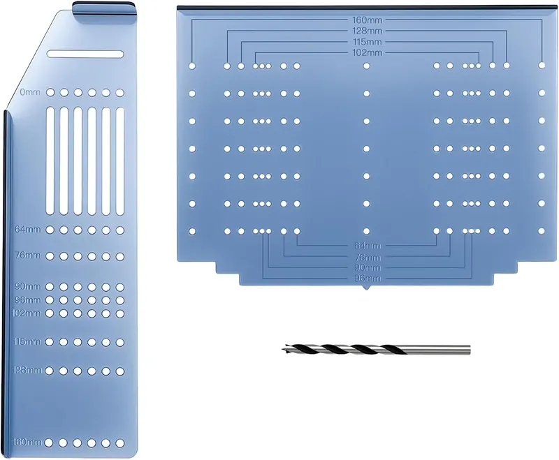 Cabinet pull drill guide template, product photo