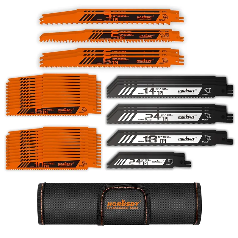 HORUSDY 34-piece reciprocating blades, product photo