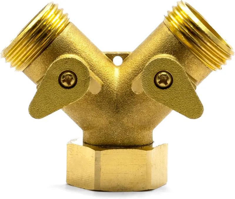 Little Gardener brass hose splitter, product photo
