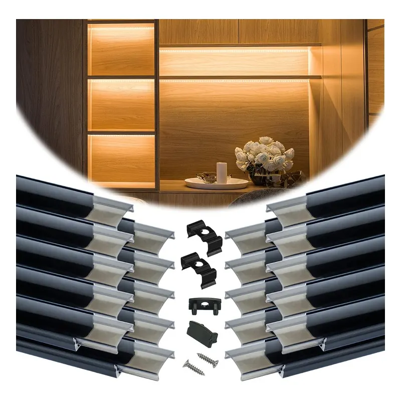 Muzata U1SW LED strip channel, 20-pack, product photo