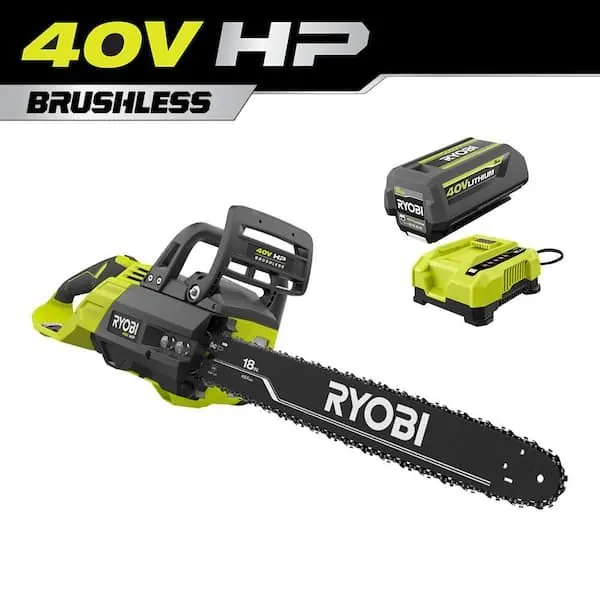 Ryobi RY40580 40V 18 in chainsaw, product photo