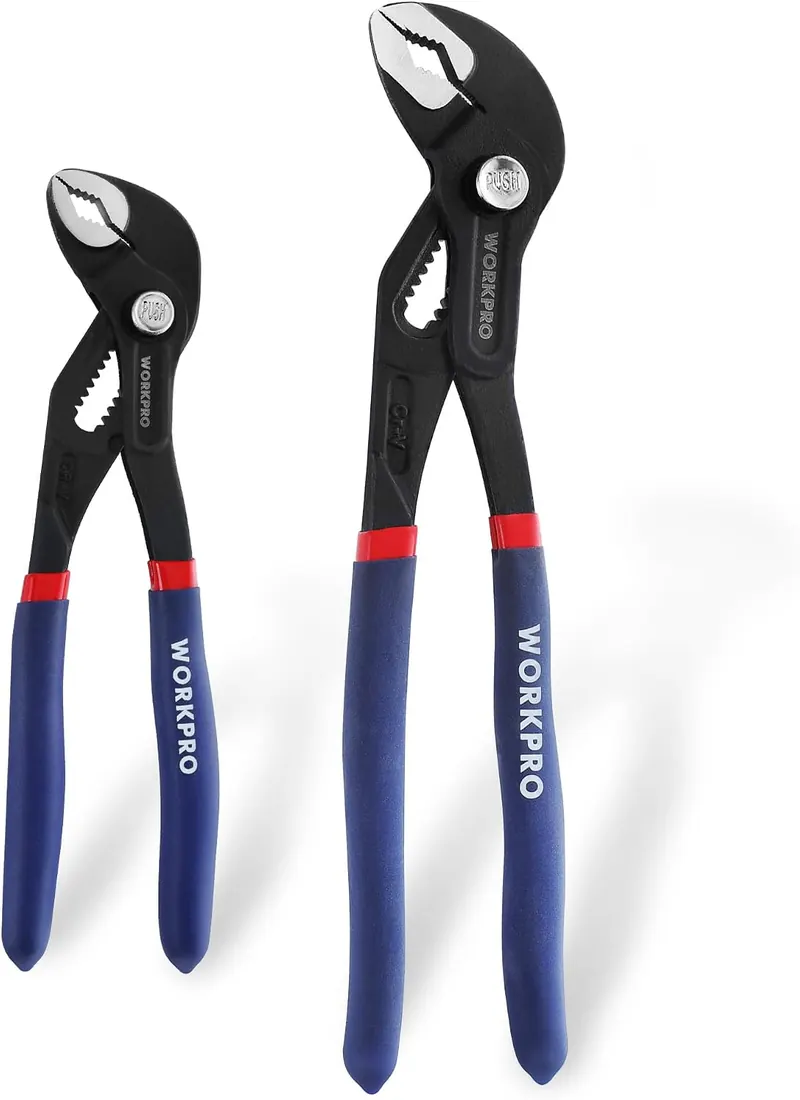 WORKPRO 7 and 10 in groove joint pliers, product photo