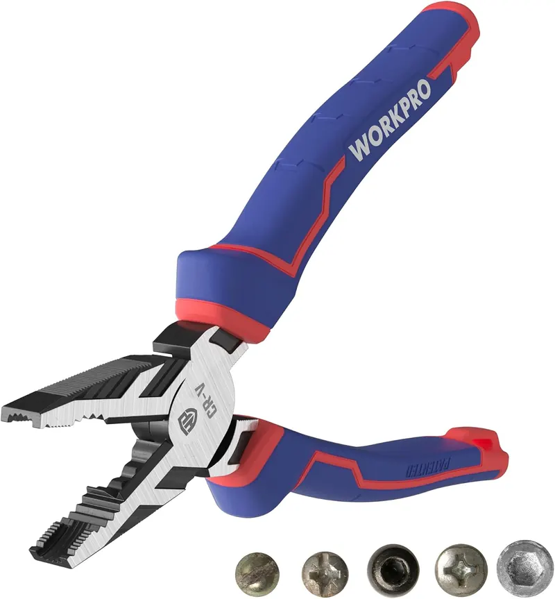 WORKPRO 8 in linesman screw extractor pliers, product photo